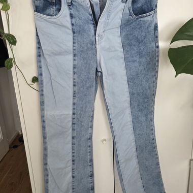 Light patchwork jeans