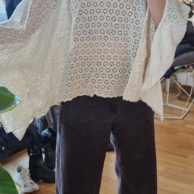 Zara Lace Sweater in Cream