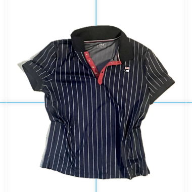 Polo Fila rayé bleu marine