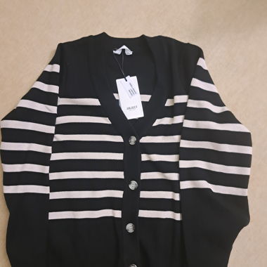 OBJECT Knit Cardigan black/white