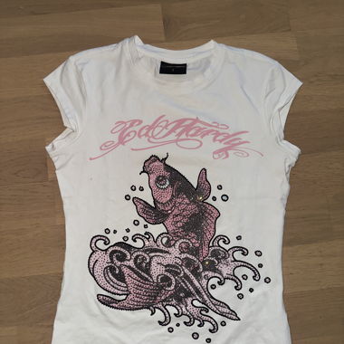 T-shirt Ed Hardy koi fish con strass S