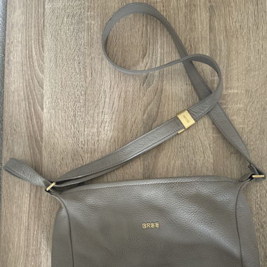 Bree cross body bag -grey leather 
