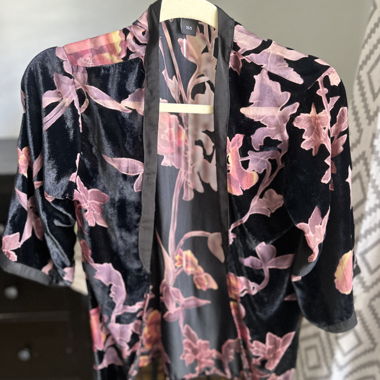 Samt-Kimono-Mantel