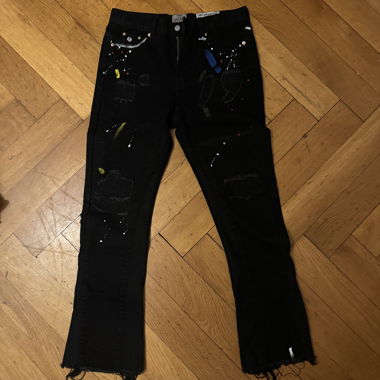 Painted Black Jeans