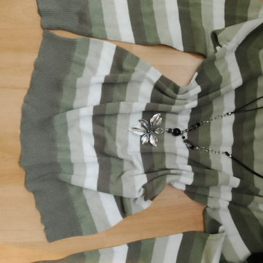 T-shirt rayé vert vintage 