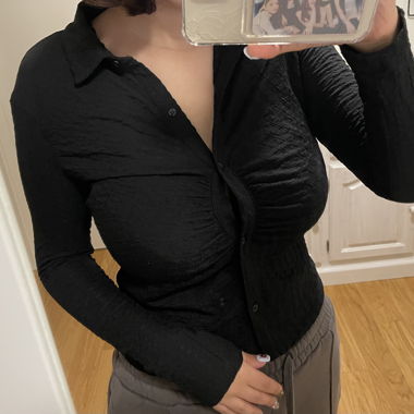 buttoned sweater