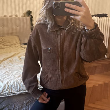 Giacca vintage in pelle wild marrone