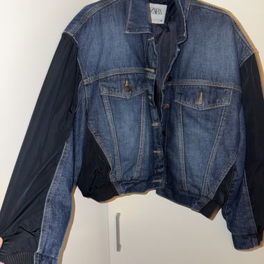 Giacca di jeans ZARA con maniche miste