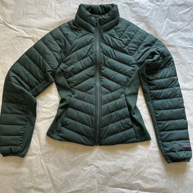 Gepolsterte Übergangsjacke dunkelgruen