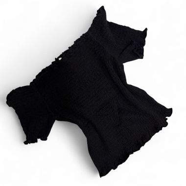 Top Nero Arricciato
