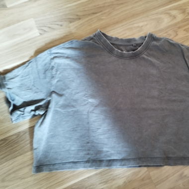 Cropped T-Shirt Grey, New yorker