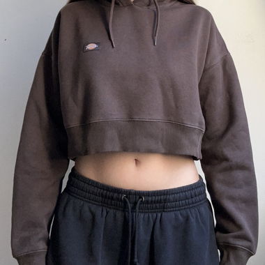 Felpa crop Dickies marrone