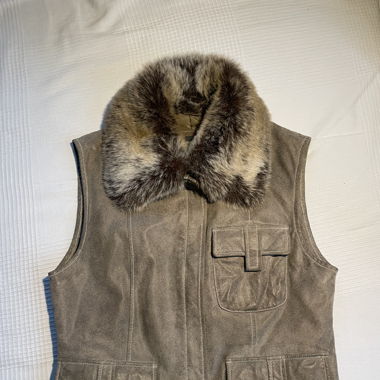 leather gilet