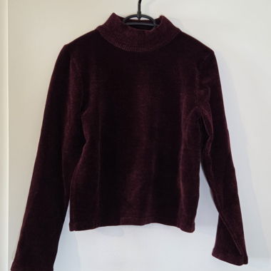 Zara Velours Rollkragenpullover