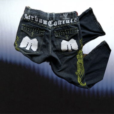 Jean en denim brodé Victorious Urban