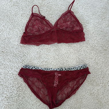 Set in pizzo Victoria’s Secret bordeaux S