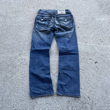 Jeans True Religion, vestibilità bootcut, logo grande