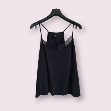 Débardeur noir H&M avec dentelle, Taille M