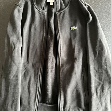 Giacca con zip Lacoste Sport nera, taglia FR 2 / US XS
