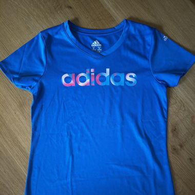 Girls (10-12) Adidas Blue Sports Shirt
