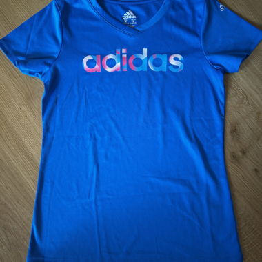 Girls (10-12) Adidas Blue Sports Shirt