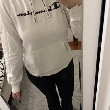 Sweat à capuche Champion blanc 