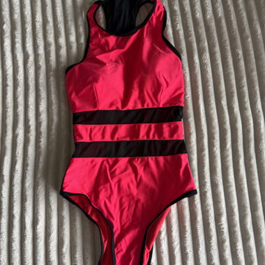 Costume da bagno rosa/nero