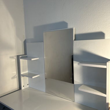 For Sale: White Dressing Table with Large Mirror
