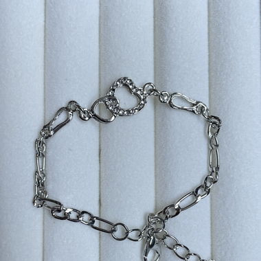 Heart glitter bracalet