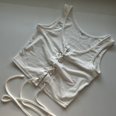 Top corto bianco
