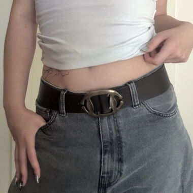 Cintura Vintage nera in metallo