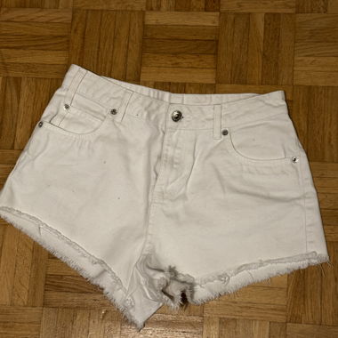 Short in denim bianco