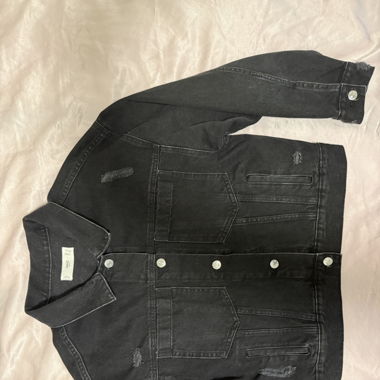Schwarze Jeansjacke von Mango, Grösse S