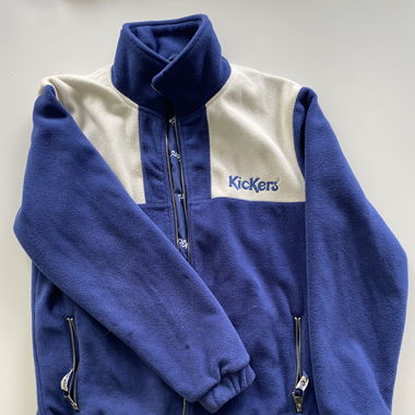 blue/white KicKers fleece jacket