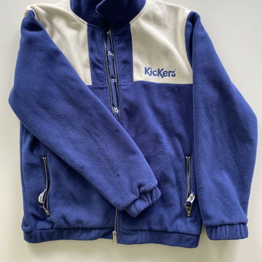 blue/white KicKers fleece jacket