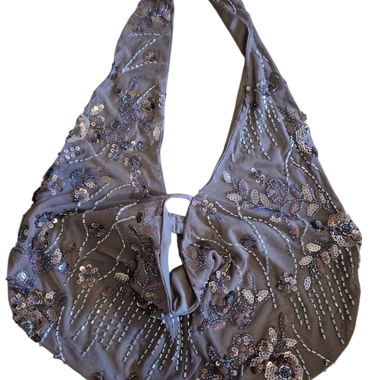 Brown sequin backless top Metro Boutique Size S