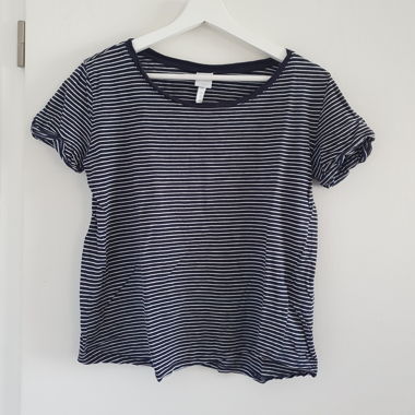 T-shirt rayé bleu/blanc H&M