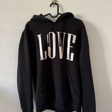 Felpa con cappuccio H&M nera con logo