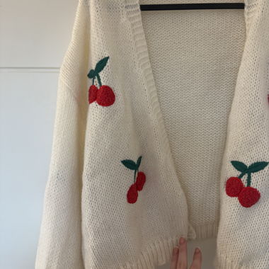 Cardigan with cherries