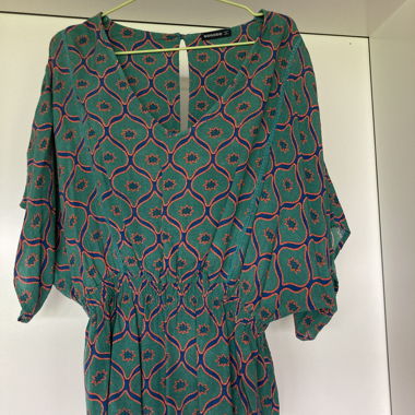Blusa con motivo verde