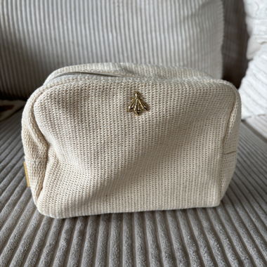 Pochette tessuta beige Guerlain