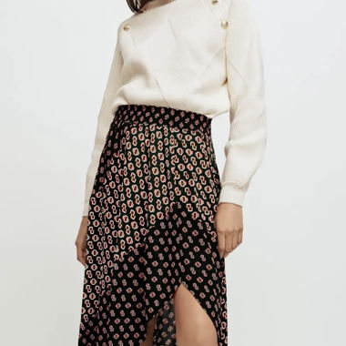 Maje: jupe fendue, split skirt