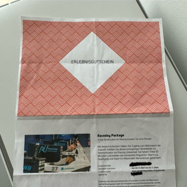 Erlebnisgutschein Geschenkeparadies
