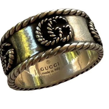 GUCCI Ring aus 925er Silber – Spiral GG Design