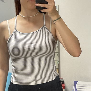 Tank top schwarz weiss gestreift