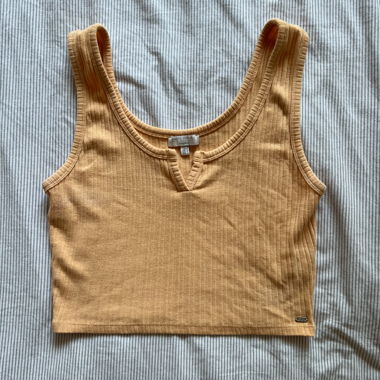 Orange Cropped Tank Top