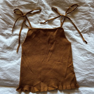 Haut en maille Abercrombie & Fitch XS, jaune/marron