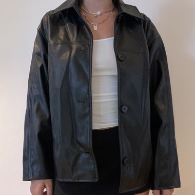 Veste en cuir synthétique Pull&Bear