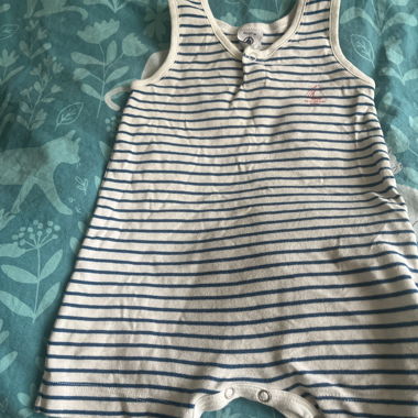 Striped Baby Sleepsuit