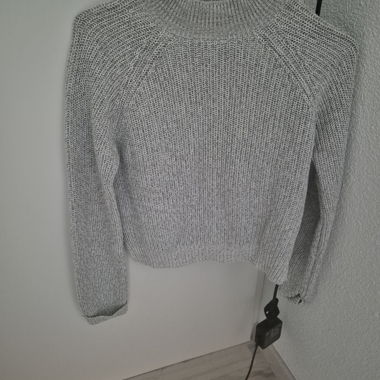 Pull en maille gris
